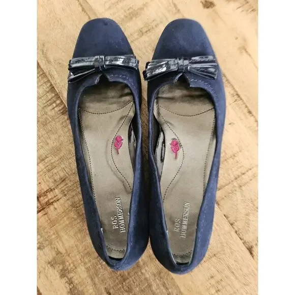 Ros Hommerson Leather Tulane Classic Slip On Shoe Women's Size 8.5 SS Navy - Picture 10 of 10
